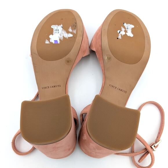 Vince Camuto Pendreya Platform Sandal Women's Salmon Suede Size US8M EU39 - Picture 8 of 12